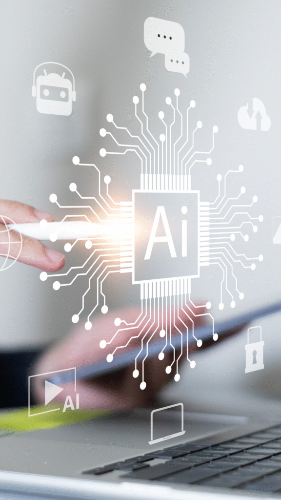 AI service dashboard mockup showing call insights