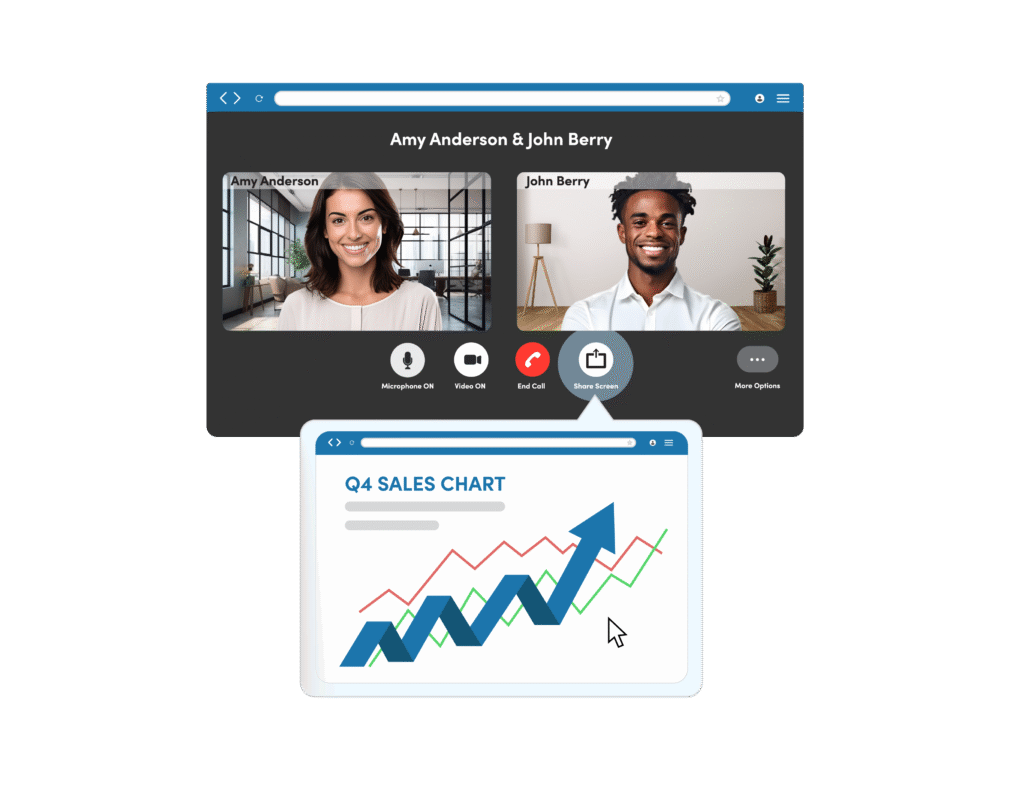 VoxConnectUC UC Client video meeting product mockup